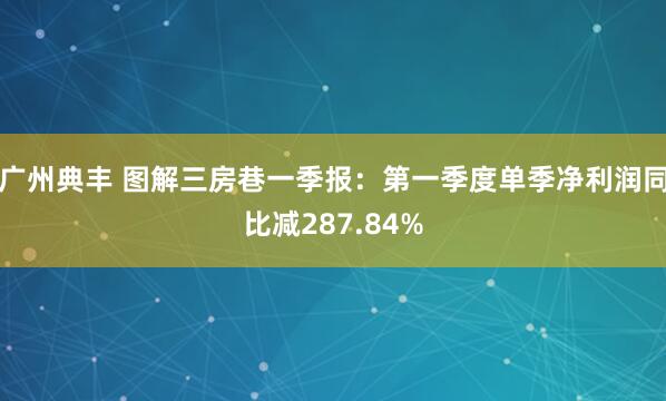 广州典丰 图解三房巷一季报：第一季度单季净利润同比减287.84%